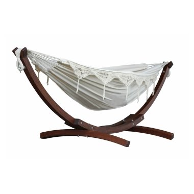 Bomuldshængekøje på stativ