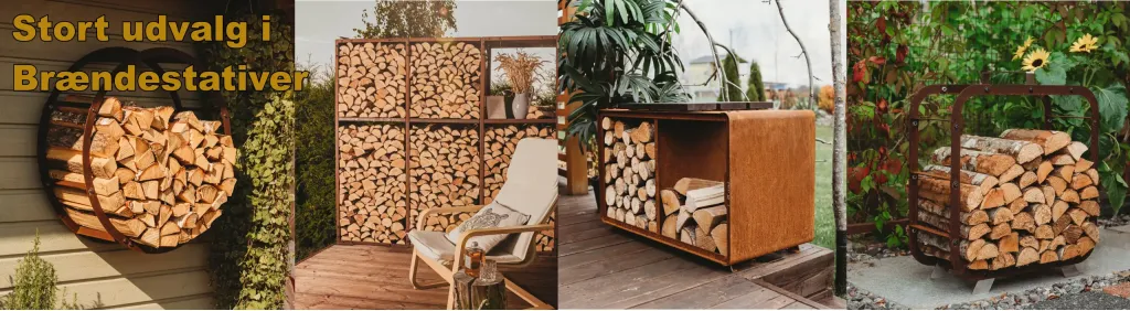 Stort udvalg i br�ndestativer i cortenst�l