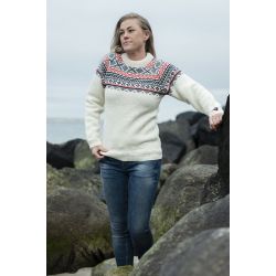 Norsk sweater dame - Hvid