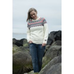 Norsk sweater dame - Hvid