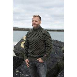 Islandsk sweater mrk oliven