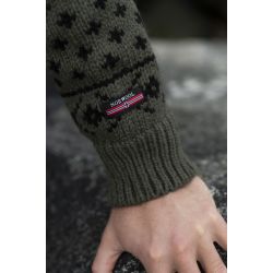 Islandsk sweater mrk oliven