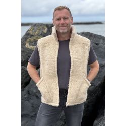 Uldvest beige