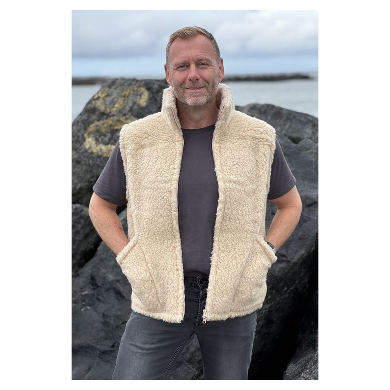 Uldvest beige