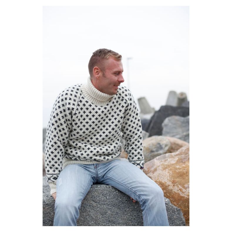 Islandsk sweater hvid