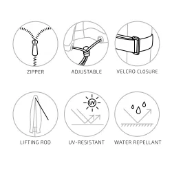 Luksus Overtrk til Hngeparasol