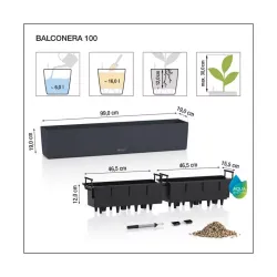 LECHUZA BALCONERA Stone Sandbrun