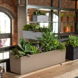 LECHUZA BALCONERA Stone Sandbrun