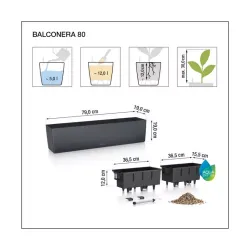 LECHUZA BALCONERA Stone Sandbrun