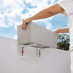 Altankasseholder til v�g hvid