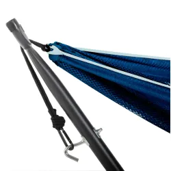 Navy/Turkis - Mesh letv�gts polyester h�ngek�je p� stativ - dobbelt