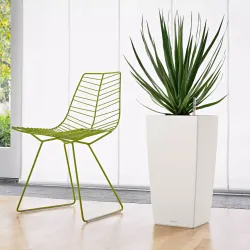 LECHUZA CUBICO Premium slv metalic