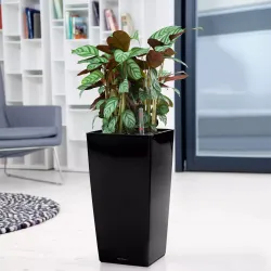 LECHUZA CUBICO Premium slv metalic