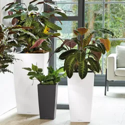 LECHUZA CUBICO Premium slv metalic