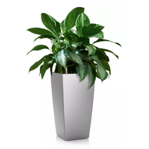 LECHUZA CUBICO Premium slv metalic