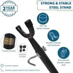 Navy/Turkis - Mesh letv�gts polyester h�ngek�je p� stativ - dobbelt