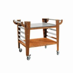 Bord til brndefyret pizzaovn - Baso - rustfarvet