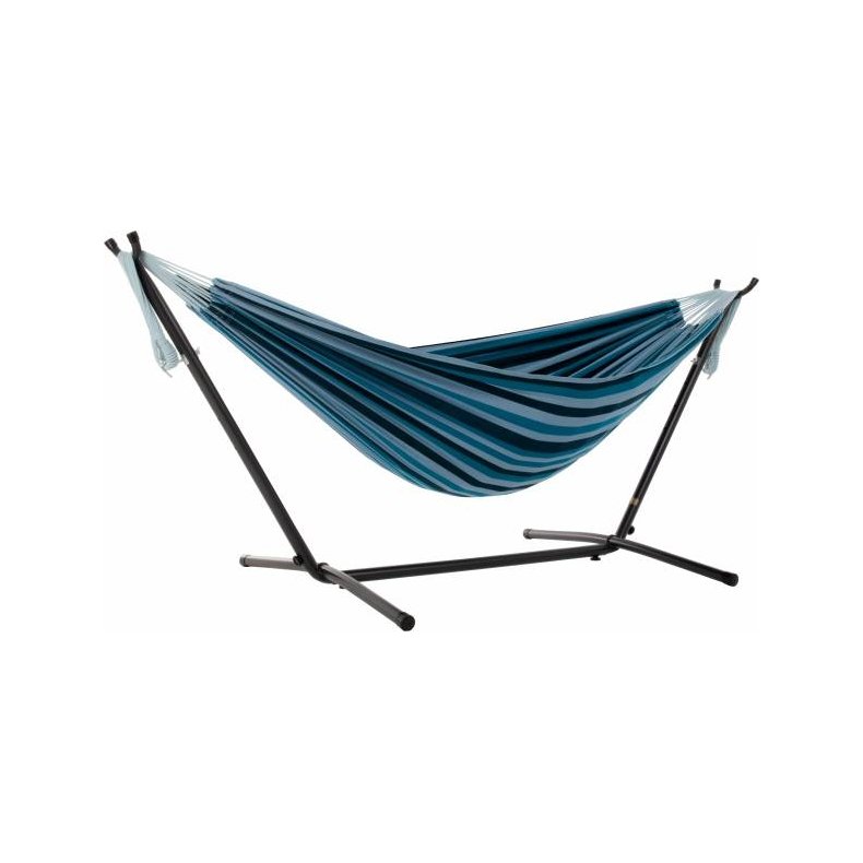 Bl� lagune - Bomulds h�ngek�je p� stativ - dobbelt