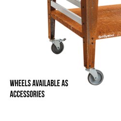 Brndefyret pizzaovn med bord - rustfarvet