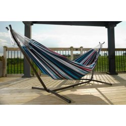 Denim - Bomulds hngekje p stativ - dobbelt