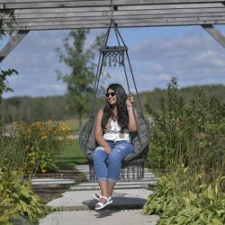 Fog grey - deluxe hngekjestol