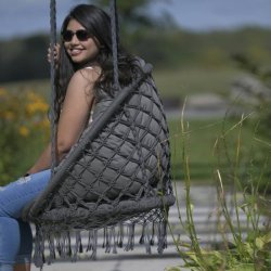 Fog grey - deluxe hngekjestol