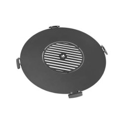 Grillplade og rist i stl med 4 hndtag