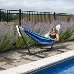 Iceland breeze - Bomulds hngekje p stativ - dobbelt