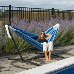 Iceland breeze - Bomulds hngekje p stativ - dobbelt