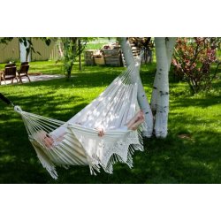 Natur hvid - Brasiliansk dobbelt deluxe bomuldshngekje