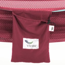 Rose/celeste - Mesh letvgts polyester hngekje p stativ - dobbelt