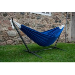 Royal blue - Polyester hngekje p stativ - dobbelt