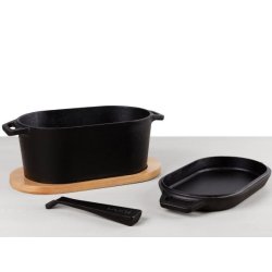 Uuni Pande &amp; tilbehrsst (stbejern) 4 dele