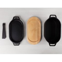 Uuni Pande &amp; tilbehrsst (stbejern) 4 dele